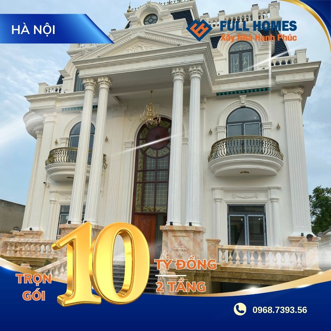 Dinh thự kiểu Pháp mái mansard