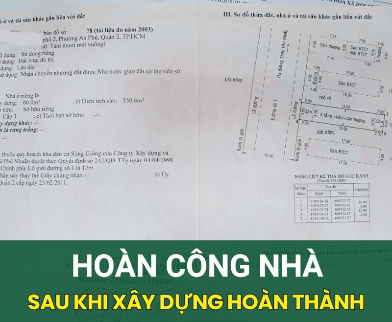 Miễn phí hồ sơ pháp lý hoàn công